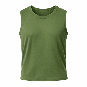 Camiseta sin mangas deportiva informal de punto para hombre, transpirable, con cuello redondo, para gimnasio, entrenamiento y correr, estilo urbano, CHALECO PARA HOMBRE - Product Image 3