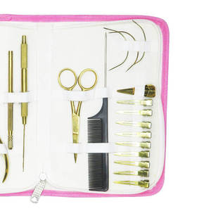 High Quality Custom <b>Colour</b> Hair Extension Tool Kit Professional Hair Extension Installation <b>Set</b> Includes Extension Pliers - Product Image 5