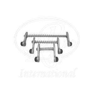 Écarteur buccal canin réutilisable en acier inoxydable de 2,25 pouces, finition satinée avec ressort et inserts en plastique, autres instruments vétérinaires - Product Image 1