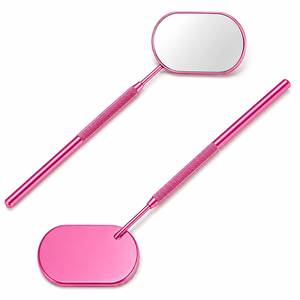 Miroirs de maquillage portables colorés avec poignées texturées, forme ovale, plusieurs couleurs, outils de beauté portables - Product Image 6
