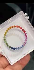 Natural <b>Rainbow</b> Sapphire Round Cut Gemstones Multi Color Loose Stones For Jewelry - Product Image 2