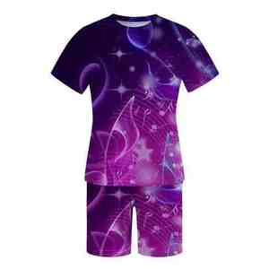 ชุดเซ็ตแทรคสูทลำลองผู้ชายรุ่นใหม่ล่าสุดประจำฤดูร้อนปี 2026 เสื้อยืดและกางเกงขาสั้น สำหรับกิจกรรมกลางแจ้ง แห้งเร็ว น้ำหนักเบา สวมใส่สบาย - Product Image 3