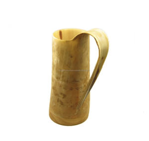 NEXT แก้วมักลายเขาไวกิ้งทำด้วยมือธรรมชาติงานหัตถกรรมระดับพรีเมียมของอินเดียเหยือกวิสกี้รูปสัตว์แกะสลักคุณภาพสูง - Product Image 1