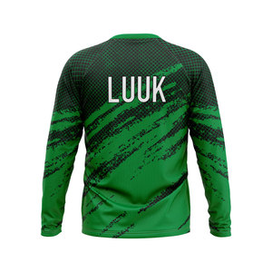 Maillots de sport pour hommes à manches longues, respirants, antibactériens, écologiques, à séchage rapide, imprimés sur mesure, vêtements de compression, vêtements de loisirs - Product Image 2