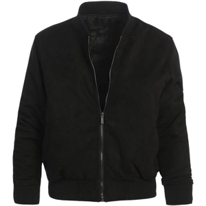 Men's Black <b>Suede</b> Bomber <b>Jacket</b> Stand Collar Full Zip Casual Vintage Motorcycle Fashion <b>Jacket</b> Custom OEM Wholesale Men's <b>Jacket</b> - Product Image 5