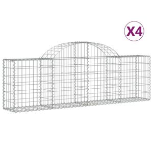 Set di 4 Cesti Gabion in Ferro Zincato Argentato - Product Image 2