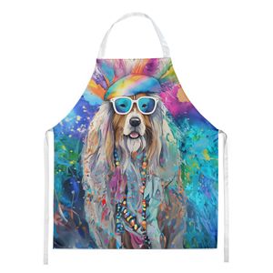 Delantal Unisex grande Multicolor Bearded Collie Hippie Dawg para adultos para cocina, manualidades para hornear, servidor de jardinería - Product Image 1