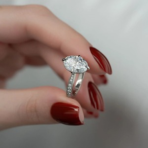 4.35 CT Lab Created Diamond 4 Prong 2.0 MM 14K Solid Gold IGI Certified VS+ Clarity Engagement Wedding Ring Elegant Designer - Product Image 2