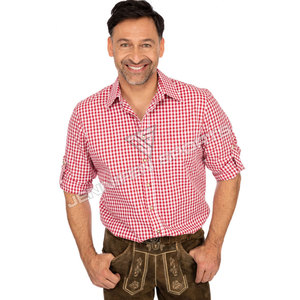 Chemise à col rabattu à manches longues, chemises allemandes bavaroises pour l'Oktoberfest, chemises à manches longues en coton - Product Image 2