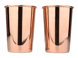 Verre en cuivre pur au design luxueux, 275 ml, vaisselle élégante pour l'eau, bienfaits ayurvédiques et usage quotidien, parfait pour la maison - Product Image 2