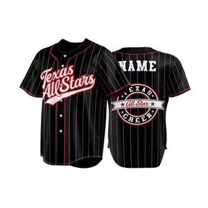Vente en gros de chemise de baseball personnalisée pour adulte vêtements de sport à la mode avec de nouveaux motifs imprimés de sublimation maillot de baseball à manches courtes - Product Image 5