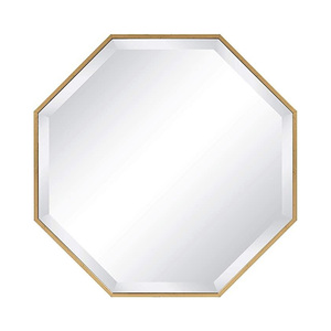 Espejo de Pared Arqueado de Hierro de Lujo Moderno con Marco Minimalista y Acabado Dorado, Decoración para Bodas - Product Image 3