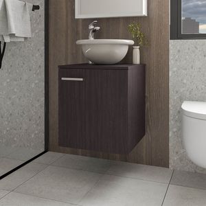 FM Furniture Pirtleville Integrated <b>Bathroom</b> <b>Vanity</b> with Wengue Sink and Faucet - Product Image 1