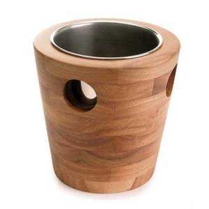Seau à glace en cuivre fait main, design industriel rond, refroidisseur de boissons en métal - Product Image 2