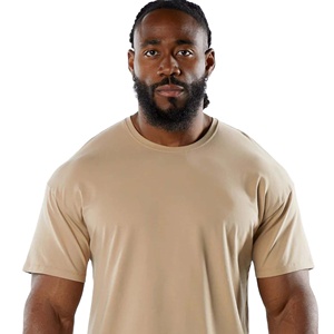 Camiseta con Logotipo Personalizado, Corte Regular, Estilo Raglán, Mangas Cortas, Cuello Redondo, Hombros Caídos, Poliéster/Algodón, Anti-Pilling, para Hombre - Product Image 2