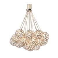 Lustre en verre de luxe avec abat-jour rond en verre, éclairage d'intérieur pour la maison, lumières de mariage, chambre à coucher, salon