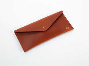 Portefeuille de budget en cuir véritable avec enveloppes à monnaie, fabricant en gros, logo personnalisé, organiseur d'argent de luxe, pochette LCE-0042 - Product Image 1