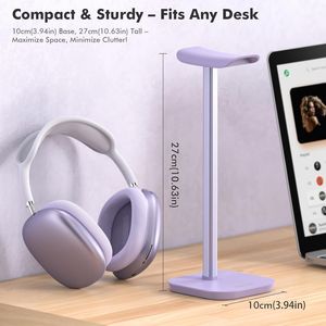 Supporto per Cuffie da Gaming in Alluminio Viola con Base Pesante, Stand da Scrivania per Auricolari e Accessori per AirPods - Product Image 3