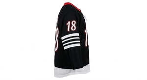 Jersey de Hockey sobre Hielo Personalizado para Hombre, Manga Larga, 100% Poliéster Transpirable, Cuello en V, Letras Bordadas, Corte Regular, Ropa para Adultos - Product Image 5