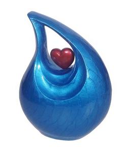 Urna de METAL esmaltado azul para cenizas humanos - Product Image 2