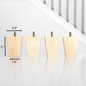 Durable Solid Wood Furniture <b>Legs</b> Heavy Duty Replacement Base for Sofa Cabinet <b>Bed</b> Modern Design Strong Wooden <b>Support</b> <b>Legs</b> - Product Image 2