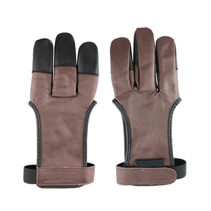 Gants de tir à l'arc en cuir de noyer OEM avec ouverture pour le pouce et protège-main, pour tir à l'arc traditionnel, recurve, longbow et démontable - Product Image 1