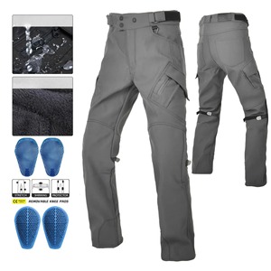 Motorcycle Leather Cordura Riding Pants with CE Removable <b>Knee</b> & Hip Protectors | Waterproof Biker Trousers | Hike Impex - Product Image 5