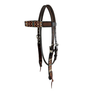 Serre-tête en cuir de qualité supérieure usiné à la main avec perle et quincaillerie en acier inoxydable Fabricant en gros Fournisseur - Product Image 6