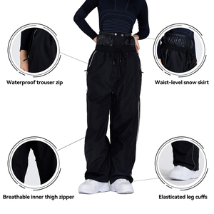 Pantalones de Esquí Térmicos Profesionales para Mujer, Impermeables, Transpirables, para Snowboard, Ropa de Invierno, Tejido de Alta Densidad para Deportes de Nieve - Product Image 3