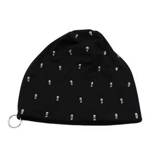 Chapeau d'hiver unisexe noir à rabats pour les oreilles, respirant et imperméable, style punk, tricoté à la main, 100% acrylique, décontracté, réglable 56-58CM - Product Image 2