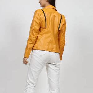 New Style <b>Women's</b> Leather Jacket For Sale Custom Design Solid Color <b>Women</b> Fashion Leather Jackets - Product Image 2