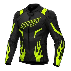 Veste de course MotoCP Pro pour homme en cuir de vache véritable/Chaqueta sur mesure avec protection dorsale CE niveau 2 - Product Image 1