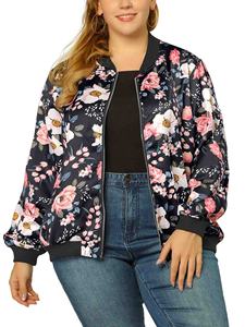 Vestes en Satin personnalisées pour femmes, haute qualité à effet sublimation, manches longues, grande taille, mode hiver - Product Image 2