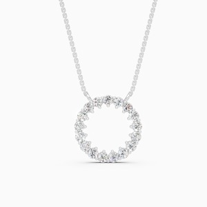 จี้เพชรแล็บโกรว์ 0.73 กะรัต ทรงอีเทอร์นิตี้ ทำจากทอง 9K สีเหลือง ขาว และโรสโกลด์ - Product Image 2