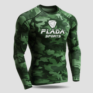 เสื้อคอมเพรสชั่น MMA แขนยาว เสื้อรัดกล้ามเนื้อ BJJ สำหรับนักกีฬาไรช์การ์ด  ไม่ต้องใส่กางเกง  เสื้อคอมเพรสชั่นครอสฟิต เสื้อรัดกล้ามเนื้อสำหรับเพาะกาย - Product Image 3