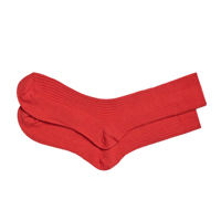 Chaussettes de sport classiques unisexes pour hommes, couleur rouge unie, durables, avec logo personnalisé imprimé numériquement, écologiques, en laine/cachemire/coton