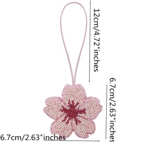Porte-clés vintage faits main multicolores avec strass, breloques de poignet alphabet multicolores avec initiales, design varié - Product Image 6