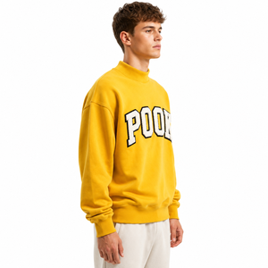Sweat-shirt à col montant pour homme avec lettres grecques et broderie chenille personnalisée, en molleton 100% coton, pour fraternité - Product Image 3