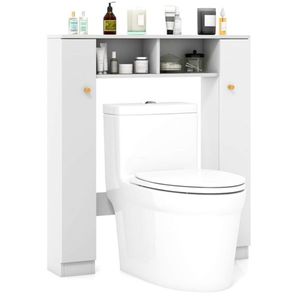 Mobile da Bagno Moderno in MDF e Metallo Salvaspazio, Ecologico per Uso Esterno e Interno - Product Image 1