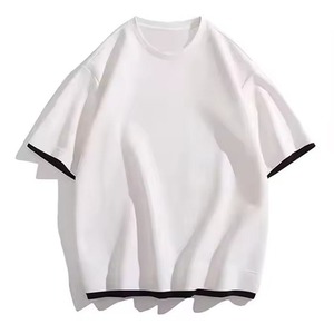 Unisex White Short Sleeve T-Shirt Crew Neck Solid Color Casual Summer Breathable 100% Cotton Loose Fit Lightweight - Product Image 5