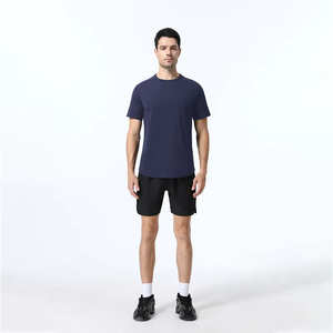 Sports Fitness T-shirt Workout O-neck Casual Loose Short Sleeve Running Training Top Sweat <b>Wick</b> Quick Dry Gym Men's Yoga T-shirt - Product Image 6