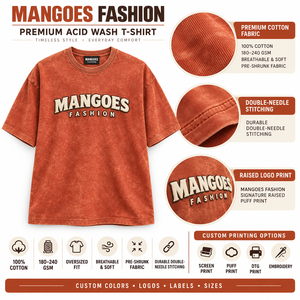 Camiseta de Algodón Lavado Oversize para Hombre MANGOES FASHION, Manga Corta, Cuello Redondo, Estampado Gráfico, Estilo Urbano Informal - Product Image 6