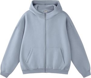Vente en gros – Blouson à capuche zippé respirant pour homme, 300 g/m², en molleton épais de coton et polyester, avec logo personnalisé, OEM, vêtements d'hiver, Pakistan Micah - Product Image 1
