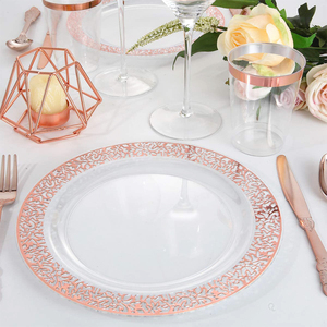 Clear Transparent PP 6 Inch Solid Color Shatter Resistant Food Safe <b>Plates</b> For Home Camping Party <b>Dinner</b> <b>Plate</b> - Product Image 5