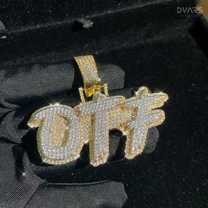 Colgante de Plata de Ley 925 para Hombre, con Letra, Número, Nombre, Inicial o Logotipo Personalizado, con Incrustaciones de Moissanita VVS, Certificado de Lujo, Estilo Hip Hop - Product Image 5