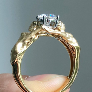 Anillo Iced Jewelz de 1.40 Quilates con Corte Redondo, Chapado en Oro Amarillo de 14K para Ella, Certificado IGI, ¡Gran Venta! - Product Image 3