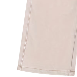 Pantalon de survêtement uni beige de haute qualité, style minimaliste, poids moyen, teinture unie, vente en gros à bas prix pour hommes - Product Image 3