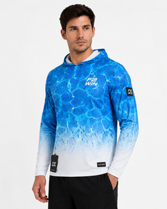 Sudadera con Capucha de Pesca de Manga Larga Unisex F2 WIN, Estampado Digital, UPF 50, Anti-UV, Patrón Animal, Transpirable, Secado Rápido, 100% Poliéster - Product Image 1