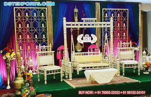 Mehndi & Sangeet-Decoración de Escenario nocturno, Escenario nocturno de colores, Punjabi, para boda - Product Image 6