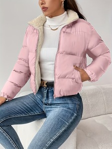 Chaqueta Acolchada Impermeable y Transpirable de Alta Calidad para Mujer, Diseño de Burbujas a la Moda, Cierre de Cremallera, Corte Corto - Product Image 3